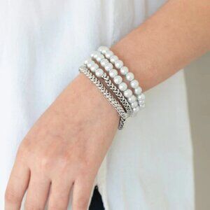 Paparazzi Jewelry Accessories - Industrial Incognito - Silver Bracelet - Vintage